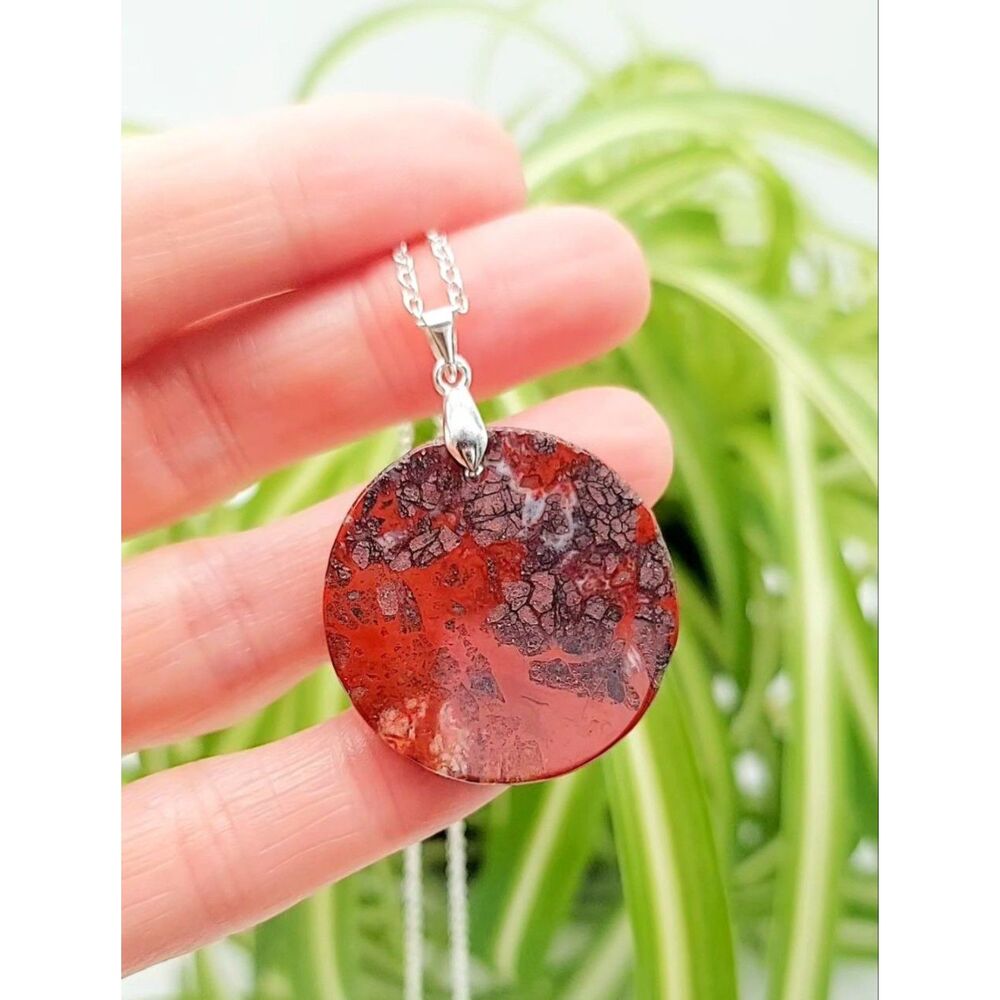 Crazy Lace Agate Necklace Natural Stone Pendant
